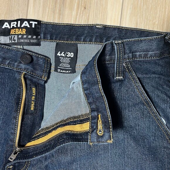 ARIAT Men Carpenter Rebar Jeans - Low Rise Boot.  44 X 30 - Picture 4 of 14